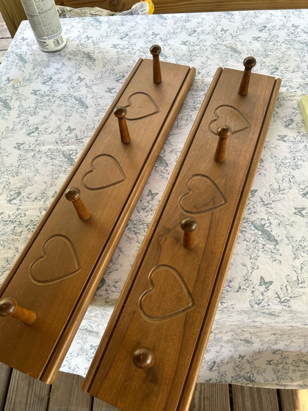 Longaberger Heart Wall Peg Rack - set of two